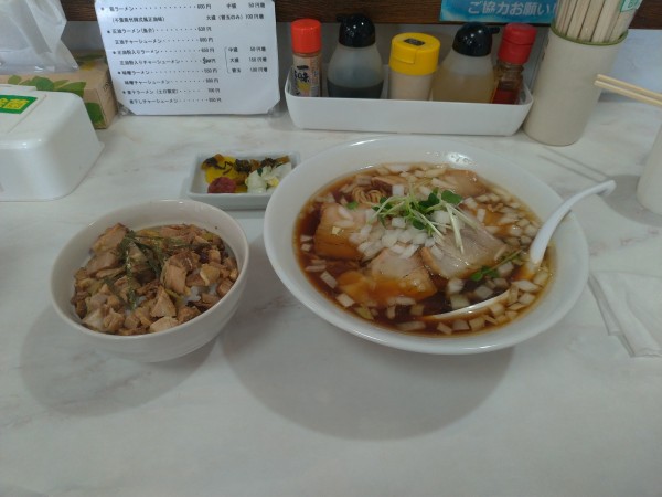 「爺ラーメンとチャーシュー丼」@ラーメン爺の写真