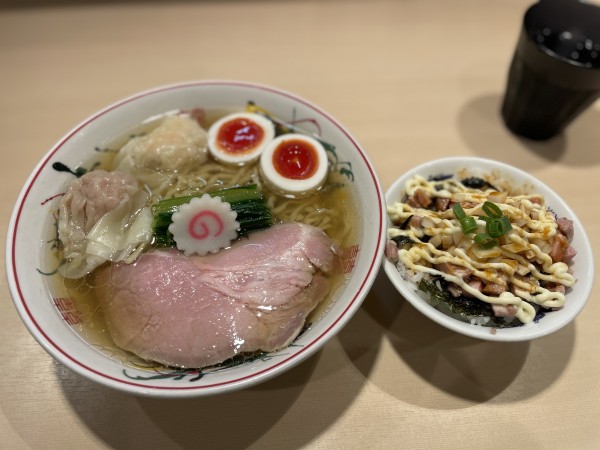 「ちょっとずつ白だし¥1190 マヨチャーシュー丼¥250」@キング製麺の写真