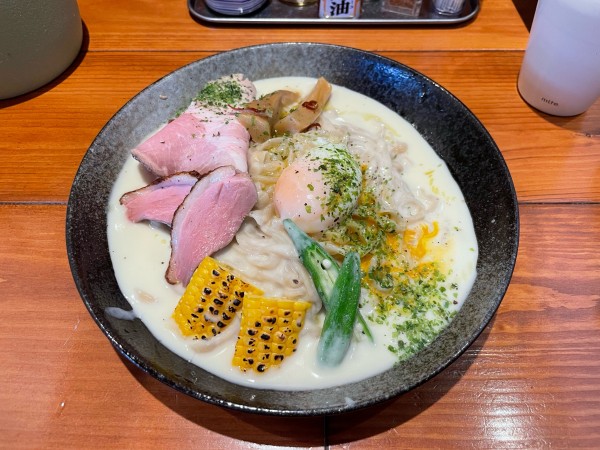 「【限定】じゃがいもの冷製スープ和えそば」@麺屋 真心の写真