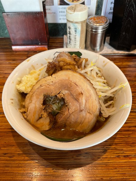 「濃厚雷そば（ミニ150g）」@雷 松戸駅東口店の写真
