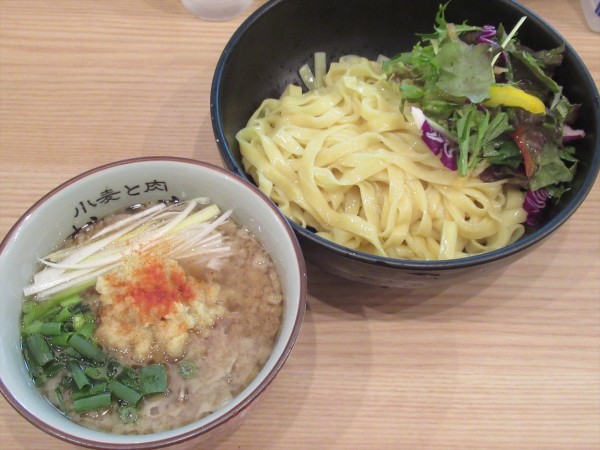 「背脂生姜醤油つけ麵（1,050円）」@小麦と肉 桃の木の写真