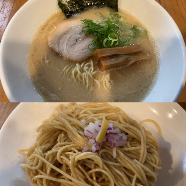 「豚白湯ラーメン890円＋半替玉貝200円」@ろく月の写真