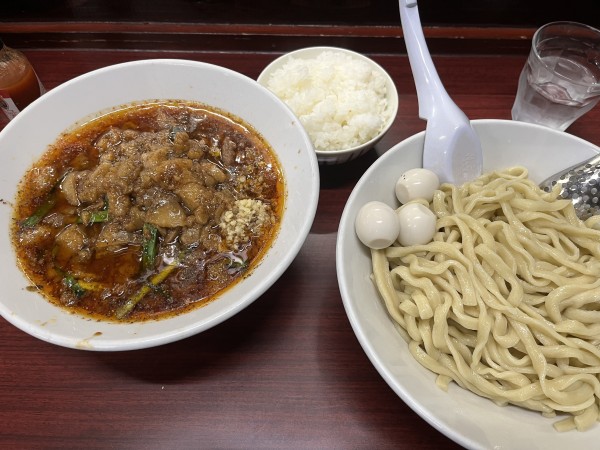 「つけ満まさおショウガ背脂&小ライス」@元祖スタミナ満点らーめん すず鬼の写真