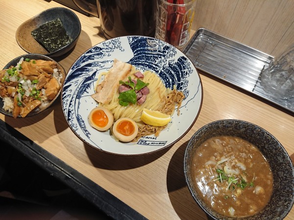 「🍜ラム煮干しスープ つけめん+味玉」@自家製麺 MENSHO TOKYOの写真