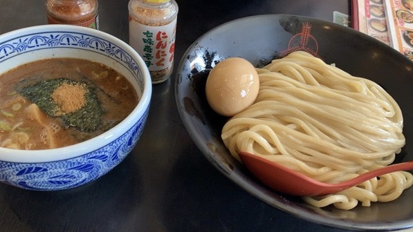 「つけ麺中盛り・味付け半熟煮玉子」@つけ麺専門店 三田製麺所 国分寺並木店の写真