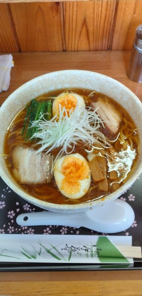 「味玉らーめん(正油)」@和風ラーメン 味のほうさくの写真