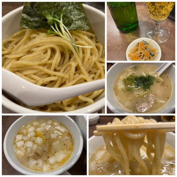 「濃厚ホタテつけそば中盛350g980円ハートランド600円」@NOODLE VOICEの写真