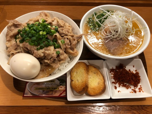 「ミニえびしお麺のDセット」@家族のらーめん食堂 はないち 春日町店の写真