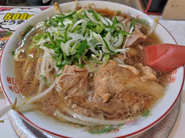 「醤油らあめん　※クーポンで５００円　＋肉１／２（ハーフ）」@丸一らあめんの写真