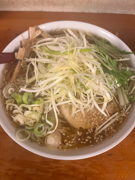 「深谷ねぎ醤油らーめん大盛(1050円)」@畔鐘の写真
