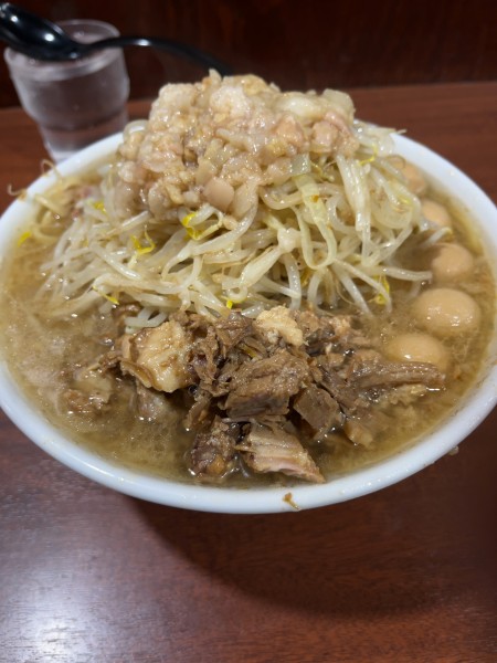 「小ラーメン+うずら+ほぐし豚」@D麺の写真