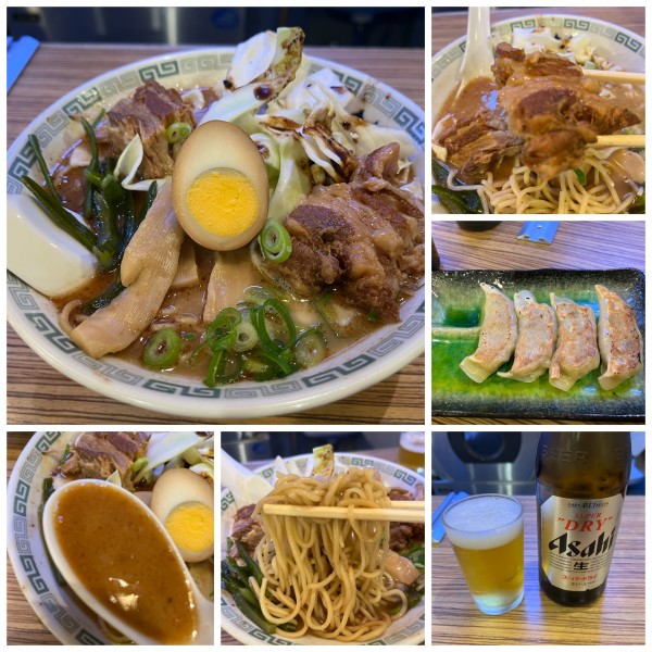 「太肉麺1150円餃子280円ビール680円」@桂花ラーメン 新宿ふぁんてんの写真