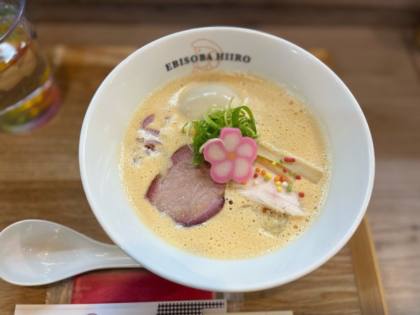 「味玉濃厚えびそば+ローストポーク丼ミニ」@えびそば 緋彩の写真