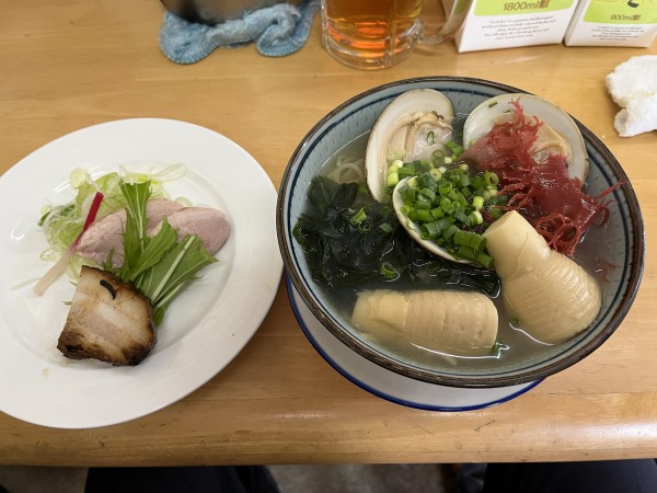 「【限定卯月】掘り出し新筍若竹拉麺　大活蛤仕立て」@MENYA 食い味の道有楽の写真