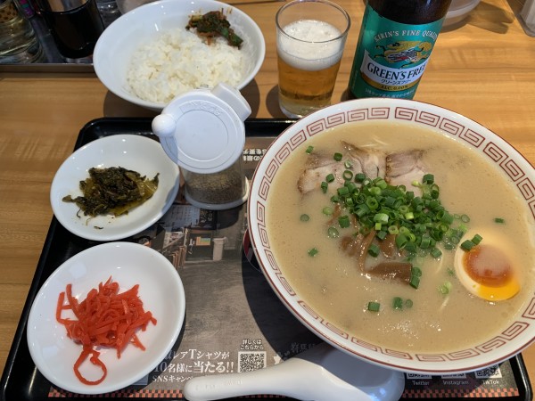 「群馬豚骨らーめん だるま大使 980円₊無料ライス」@らあめん花月嵐 所沢駅前店の写真