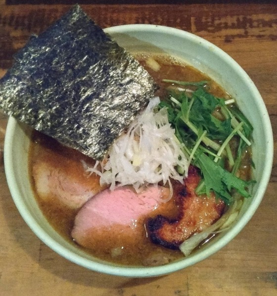 「濃い出汁そば 950円＋特製トッピング 350円」@日本橋 製麺庵 なな蓮の写真