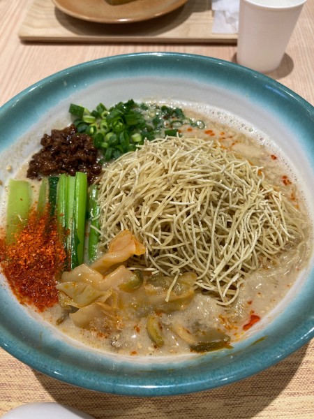 「笠間栗を絞った贅沢タンタン麺」@活龍 道の駅かさま店の写真