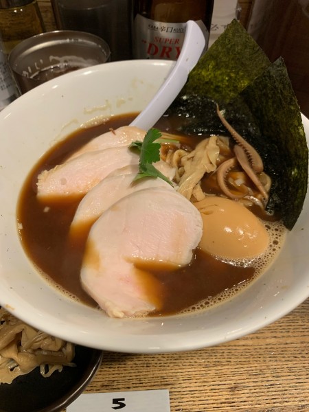 「特製烏賊干し鳥白湯そば」@新橋 纏の写真