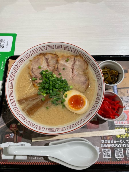 「群馬豚骨らーめん だるま大使(980円)」@らあめん花月嵐 ノースポート・モール店の写真