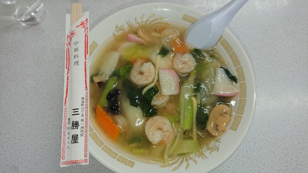 「えびそば(1050円)大盛り(100円)」@三勝屋の写真