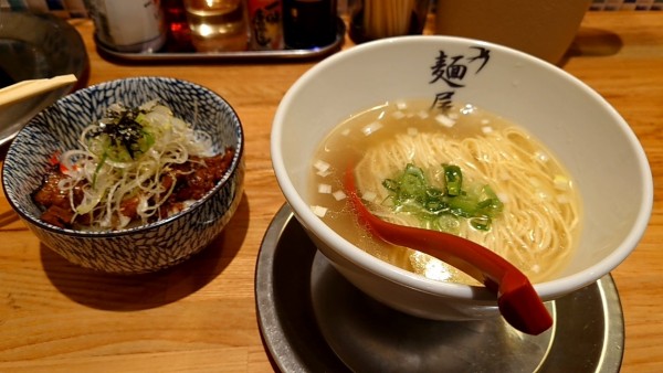 「ラーメン塩かけ＋ミニ丼」@麺屋 燕の写真
