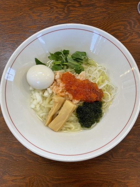 「和え味玉SOBA（サーモンとイクラの山葵和えそば）」@拉麺 イチバノナカの写真