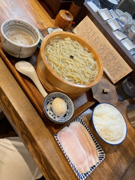 「釜揚げつけ麺(喉黒)」@炭火焼濃厚中華そば 威風堂道の写真