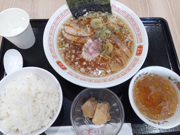 「忘れられない中華そば748円、ごはんセットＡ308円」@餃子の王将 セブンパークアリオ柏店の写真