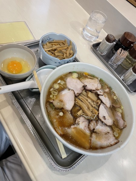 「チャーシューメン+メンマ+生玉子」@永福町大勝軒の写真