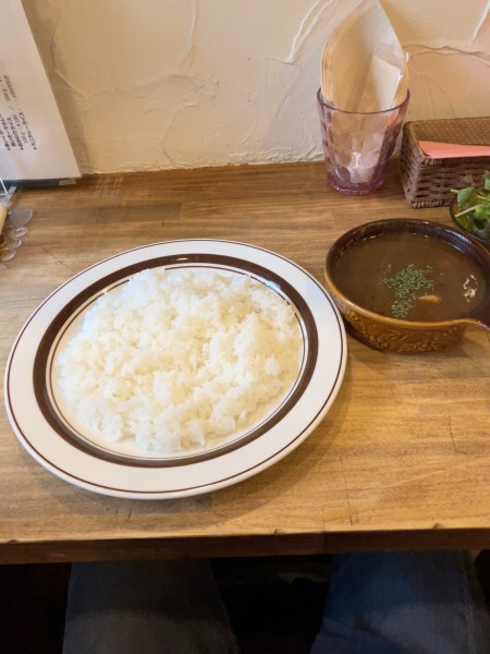 「くろーばーカレー大辛　ライス300g 900円」@カレークローバーの写真