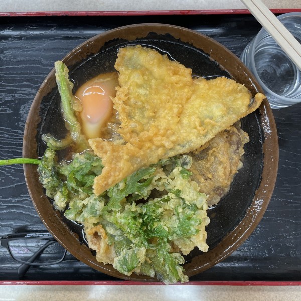 「豚天うどん」@肥後一文字やの写真