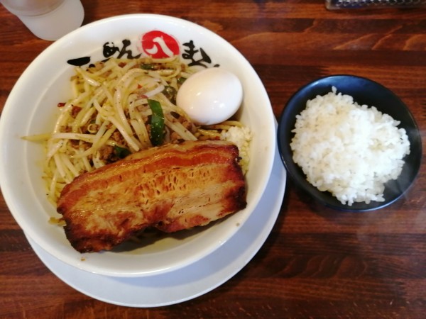 「男気皿台湾＋味玉＋ライス」@まるはち 春日井店の写真