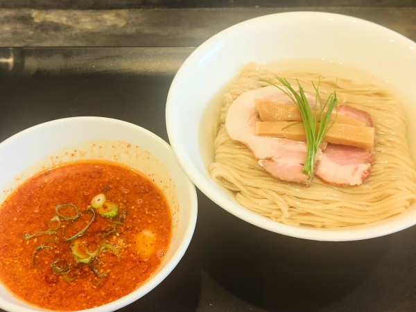 「辛つけそば＋ワンタン」@らぁ麺 やまぐちの写真