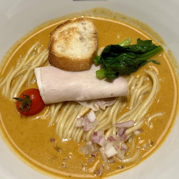 「カルボナーラらーめん＋おすすめセット」@French Noodle Factory 東京ドームラクーア店の写真