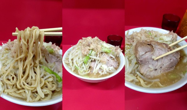「『小ラーメン(¥800)』を麺少なめ、ニンニクアブラで…」@ラーメン二郎 一橋学園店の写真