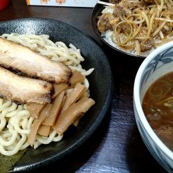 つけそば（小）+ネギチャーシュー丼