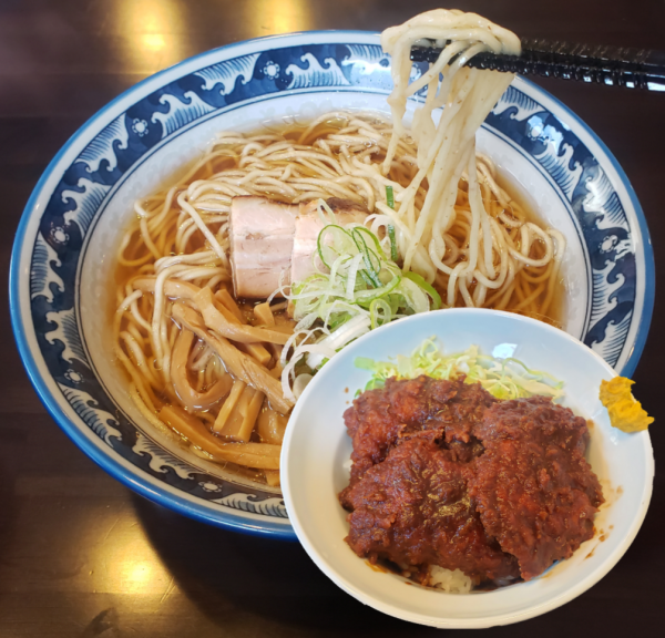 「中華そば¥660 味噌カツ丼¥390」@斗香庵  OJIMAの写真