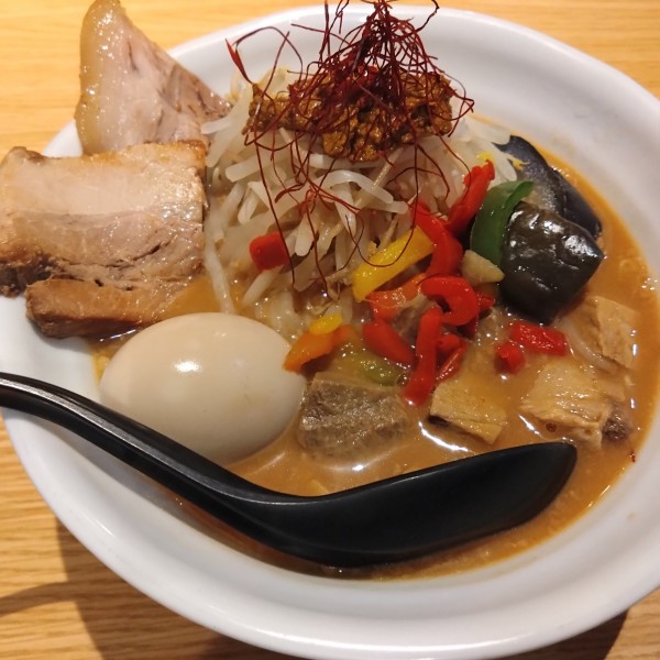 「からくりカレー山賊麺スペシャルトッピング1300円」@上州山賊麺 大大坊の写真
