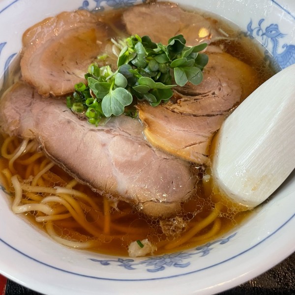 「ちゃあしゅうめん 600円 メンチ100円 半ライス50円」@よか楼 本店の写真