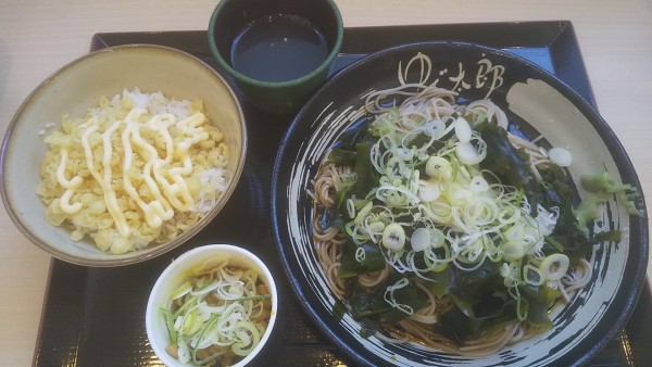 「朝セット・納豆ごはん+三陸わかめ(￥450+クーポン)」@ゆで太郎 錦町店の写真