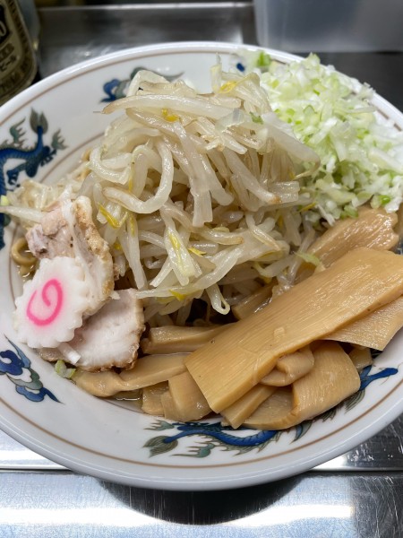 「油そば 竹の子 コマネギ」@中華そば みたかの写真