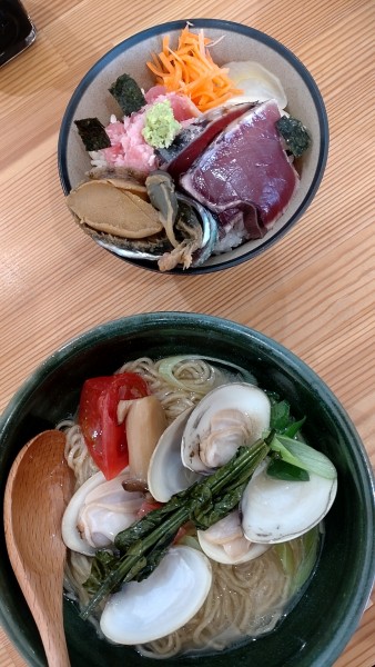 「ミニ活はまぐり塩そば+Aセット」@幻のタンポポ 寳登山参道本店の写真