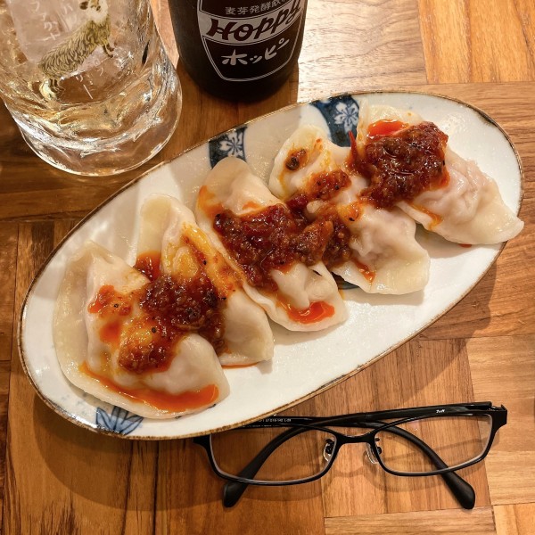 「麻辣水餃子」@餃子といえば芭莉龍 八重北分店の写真