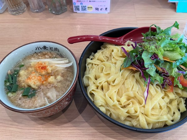 「背脂生姜醤油つけ麺　大盛り」@小麦と肉 桃の木の写真