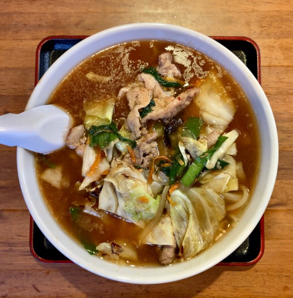 「一発ラーメン（醤油 太麺 油普通）￥1,200」@一発ラーメン はしご屋 高崎店の写真