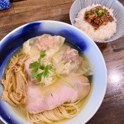 【ユーザーレビュー】塩 雲呑麺＋信州産豚チャーシューの佃煮ご飯