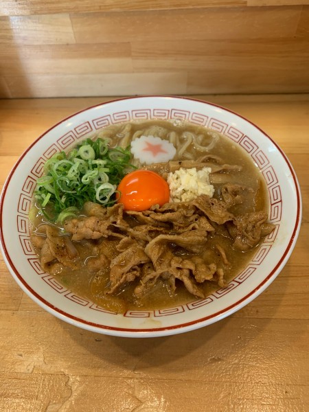 「元祖肉玉そば980円　ライス小150円」@元祖 肉玉そば越智 越谷店の写真