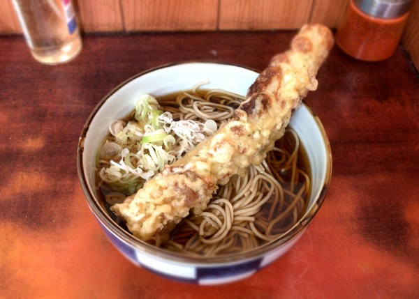 「ちくわ天そば(490円)」@立ち食いそばうどん 会津の写真