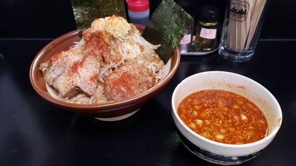 「つけ麺＋大盛2＋ボクバーグ」@僕との麺の写真