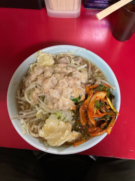 「小ラーメン　ピリ辛にらだれ」@ラーメン二郎 中山駅前店の写真